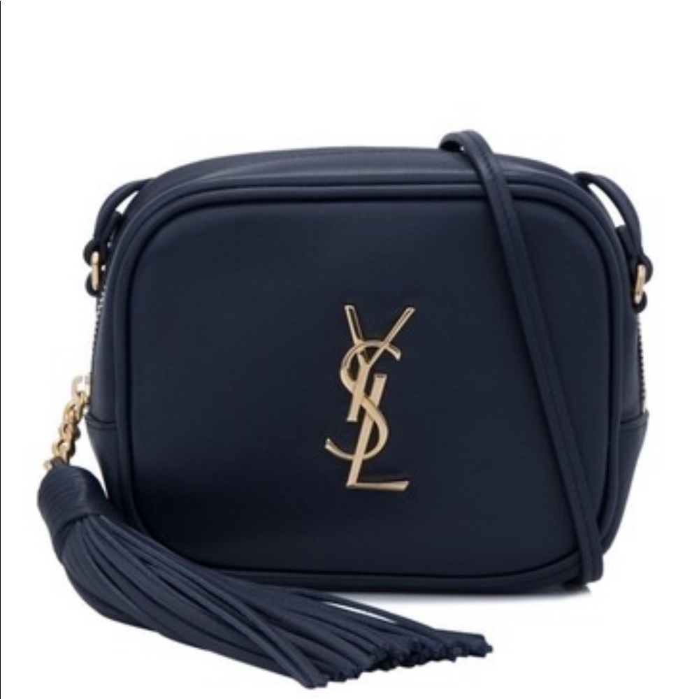 Saint Laurent Monogram Blogger Navy Cross Body Bag